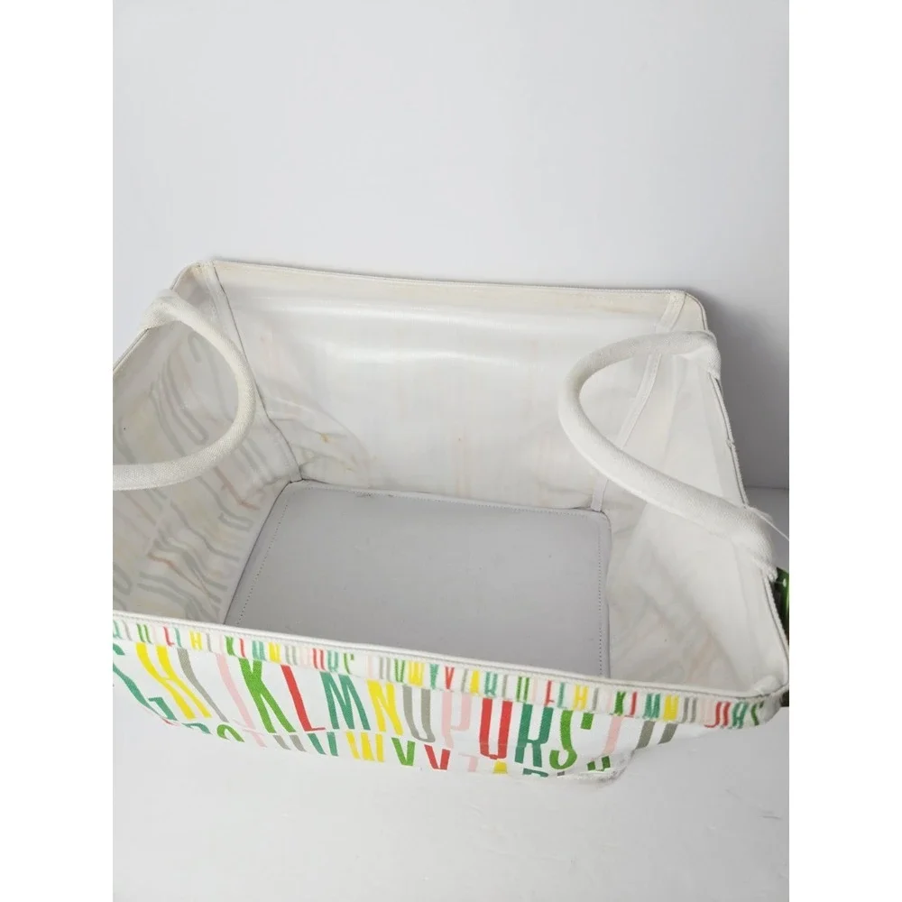 New Kate Spade Canvas Bin Organize school w/ tags‎ Alphabet teacher